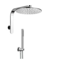 LYBRA TONDO kit soffione con presa acqua e doccia. Soffione diam.250