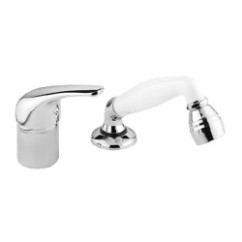 ITALY Monocomando per parrucchiere con doccetta estraibile finitura cromo con cartuccia a risparmio d'acqua