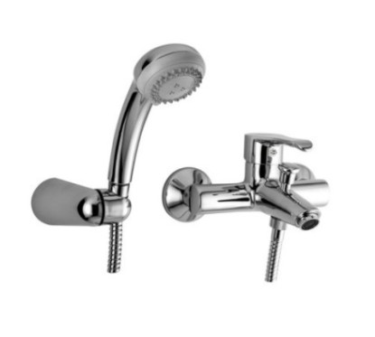 MASTER Monocomando vasca esterno con kit doccia finitura cromo con cartuccia a risparmio d'acqua