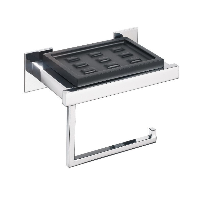 DIVA porta sapone e porta rotolo bianco