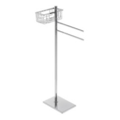 MT Piantana in ottone cromato con una griglia + due porta salviette