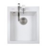 ONE 41.10 Lavandino cucina ad una vasca finitura nanostone N1 pure white