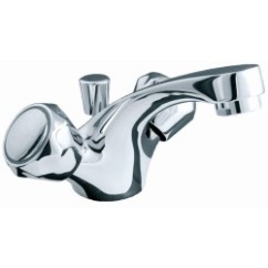 ECO2 monoblocco lavabo con scarico finitura cromo