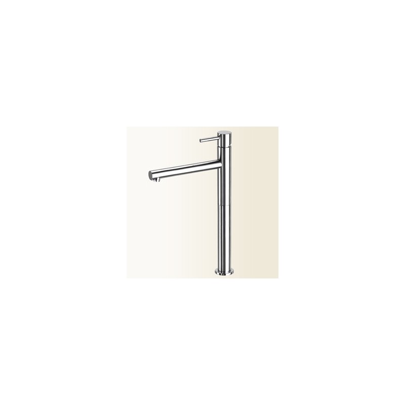 HEOS Miscelatore per lavabo con prolunga 130 mm e bocca lunga finitura nickel spazzolato