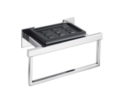 DIVA porta sapone e porta salvietta bianco