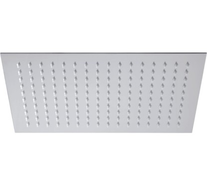 SQUARE FLAT Soffione quadrato in acciaio 30 cm