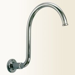 WELLNESS Braccio soffione ad arco in ottone finitura bianco matt