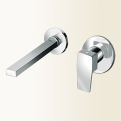 H2Q miscelatore monocomando lavabo a muro finitura cromo