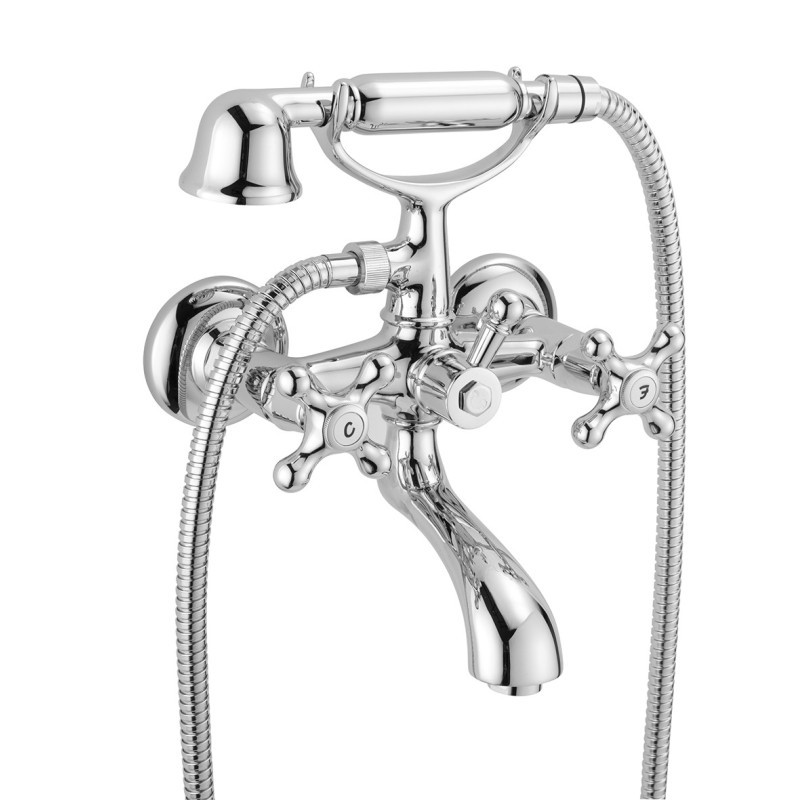 MAREA Gruppo vasca esterno con kit doccia finitura cromo