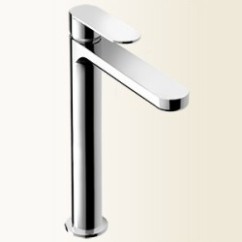 MIA Miscelatore per lavabo alto con bocca lunga senza scarico finitura bianco mat