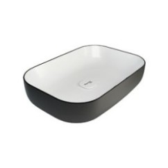 METAMORFOSI Lavabo da appoggio Rettangolare finitura bianco