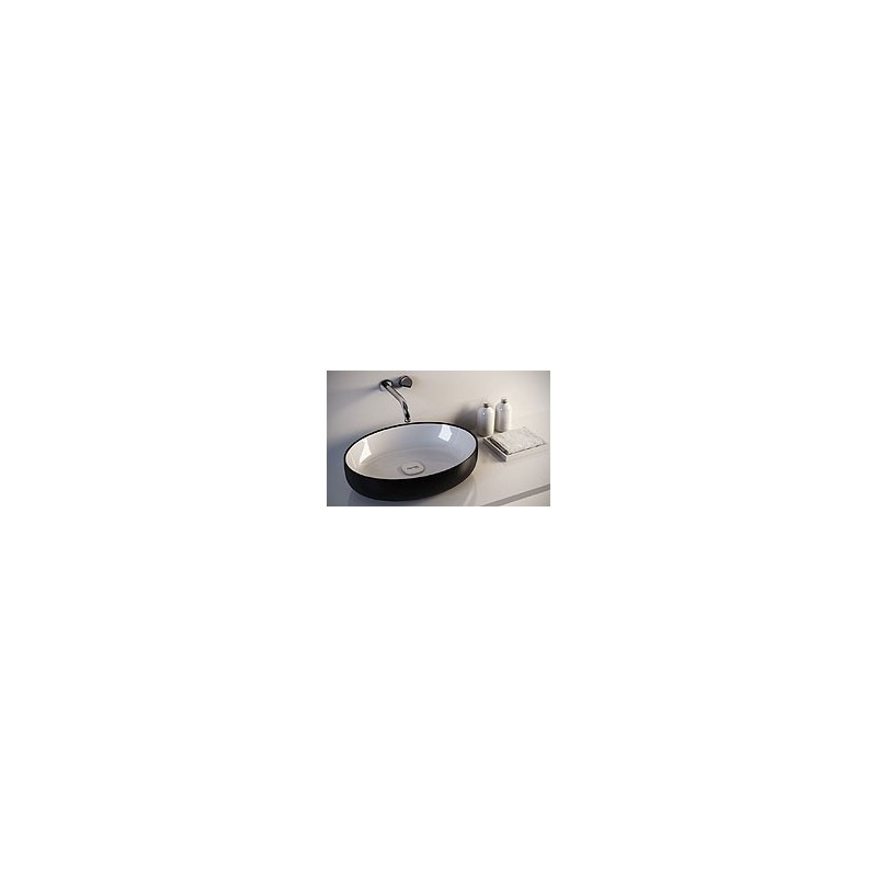 METAMORFOSI Lavabo da appoggio Ovale finitura bianco