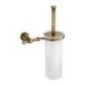 ARMONIA Portascopino a parete con bossolo in vetro satinato finitura bronzo