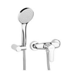 YUMA Monocomando doccia esterno con kit doccia finitura cromo