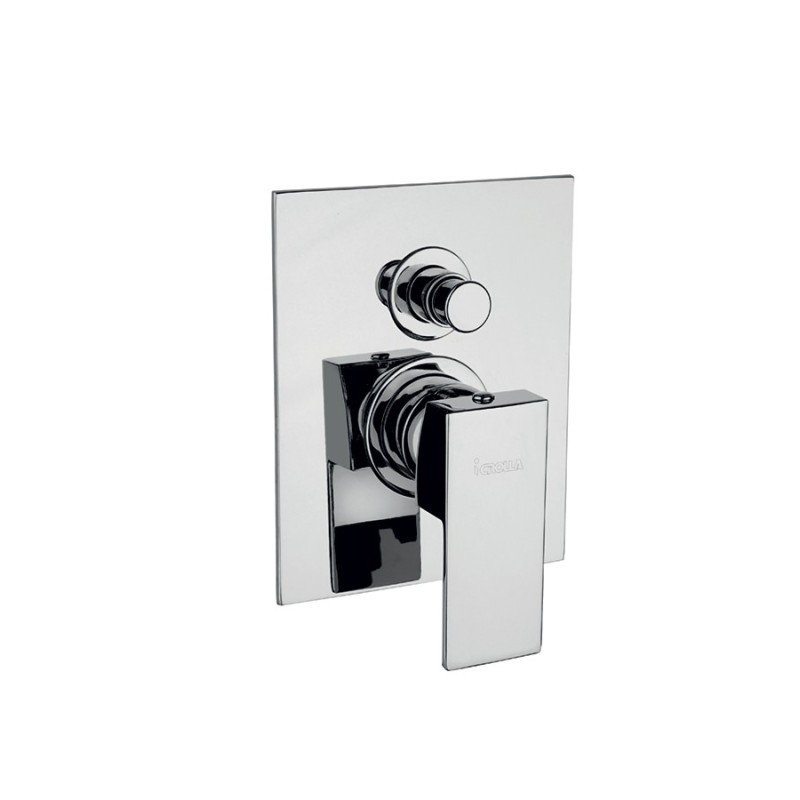SLIM miscelatore monocomando doccia incasso con deviatore finitura matt brushed nickel