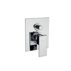 SLIM miscelatore monocomando doccia incasso con deviatore finitura silver