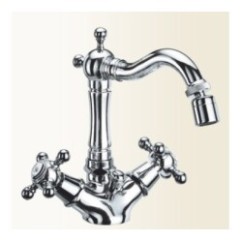 PAPIRO monoforo per bidet con canna antica finitura nickel spazzolato