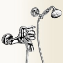 NEW VINTAGE miscelatore per vasca esterno finitura cromo-oro