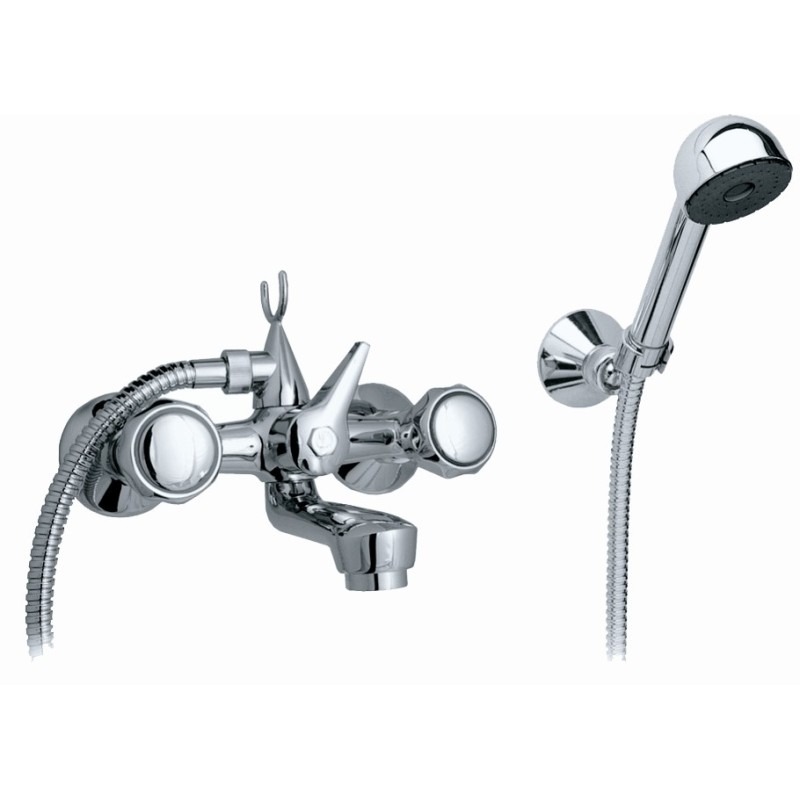 ECO2 gruppo vasca con doccia duplex finitura cromo