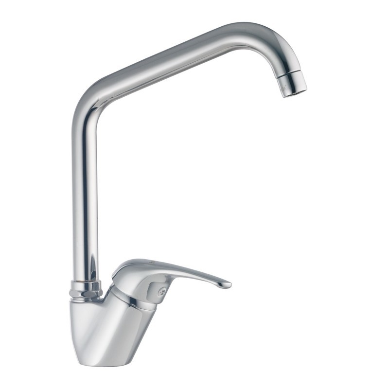 KITCHEN PROGRAM Monocomado lavello canna sagomata finitura granito bianco