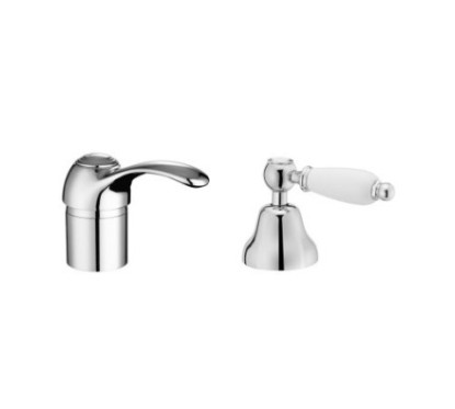 ROYAL Monocomando bordo vasca con deviatore finitura dark bronze