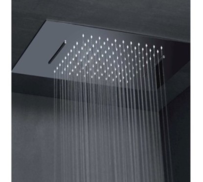 RAIN Soffione rettangolare in acciaio inox 36x49 finitura super mirror