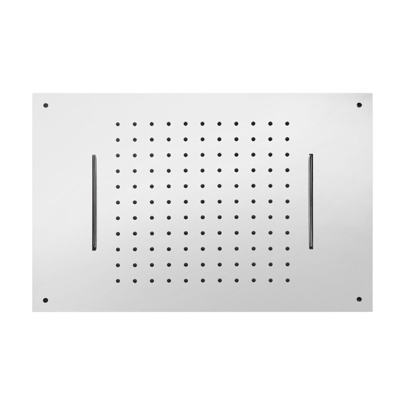 RAIN Soffione rettangolare in acciaio inox 36x49 finitura super mirror