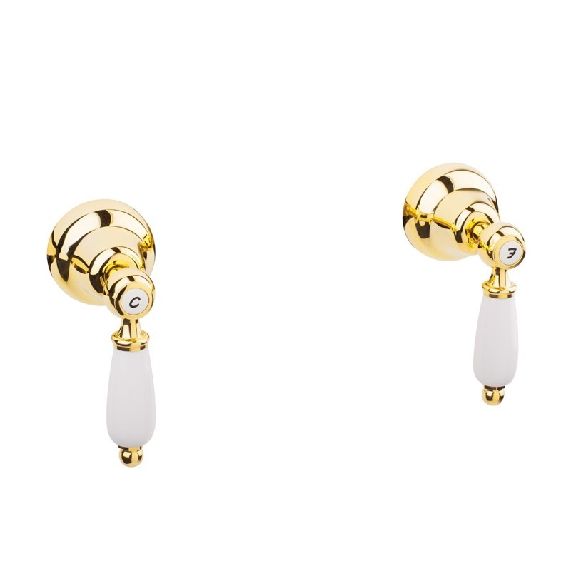 QUEEN Gruppo doccia incasso finitura ottone lucido