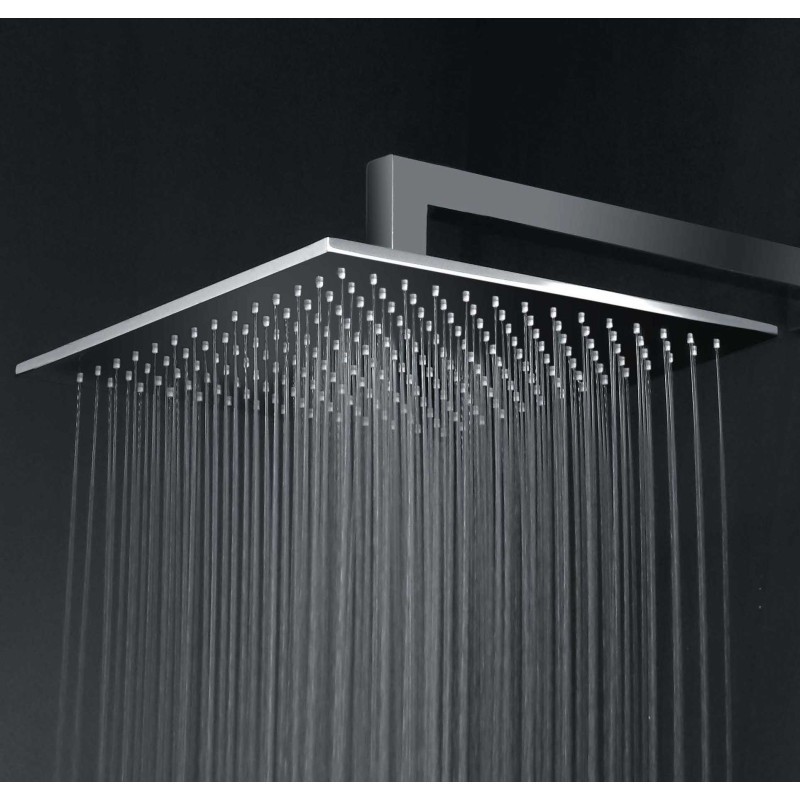 SIX SQUARE Soffione in ottone 30x30 finitura cromo