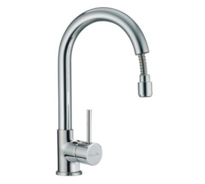 KITCHEN PROGRAM Monocomando lavello con aeratore estraibile finitura granito avena