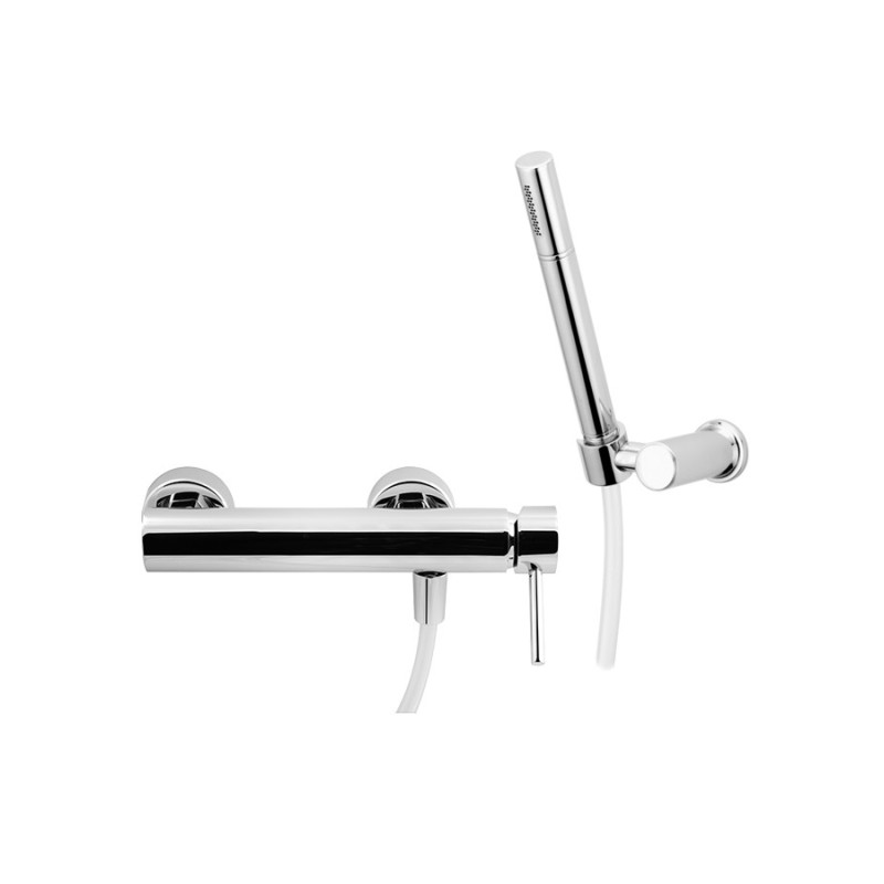 DOMUS gruppo doccia esterno con duplex finitura cromo