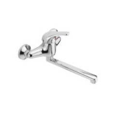 ONDULA gruppo per lavello a parete finitura cromo