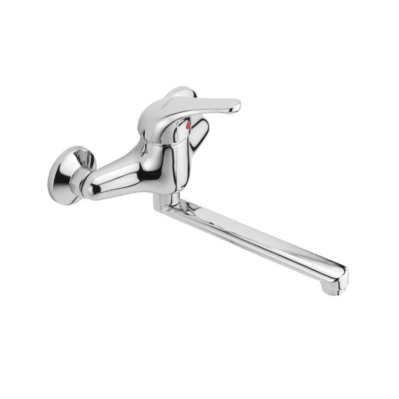 ONDULA gruppo per lavello a parete finitura cromo