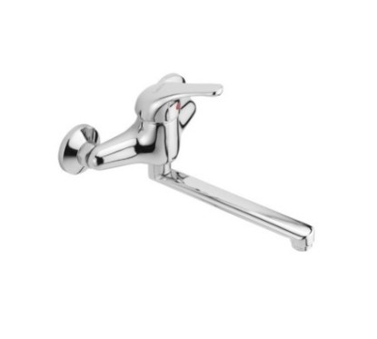 ONDULA gruppo per lavello a parete finitura cromo