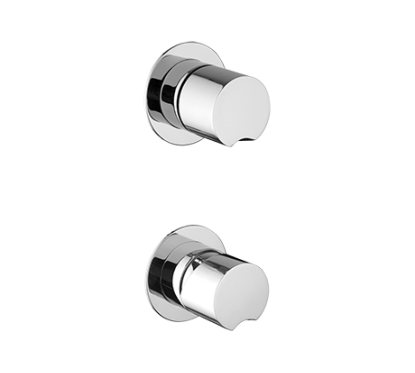 ARKA miscelatore doccia incasso con deviatore a 2 uscite e piasta separata finitura cromo