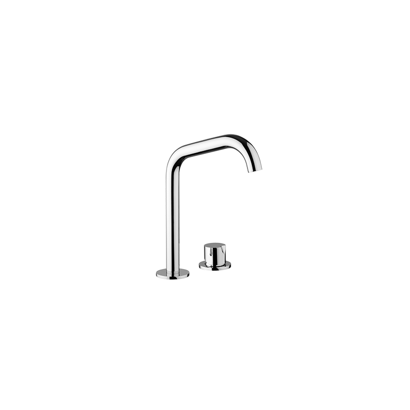 ARKA miscelatore 2 fori per lavabo con scarico click clack e canna alta fissa finitura cromo
