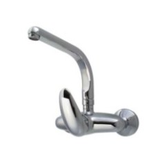 LISCAMM rubinetto lavello a parete bocca fusa finitura cromo