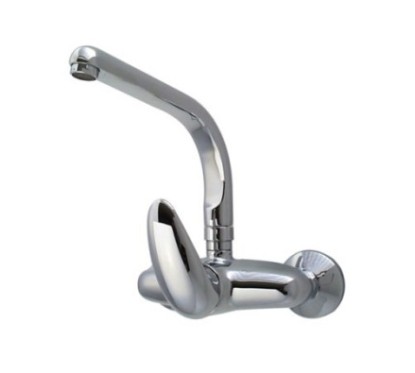 LISCAMM rubinetto lavello a parete bocca fusa finitura cromo