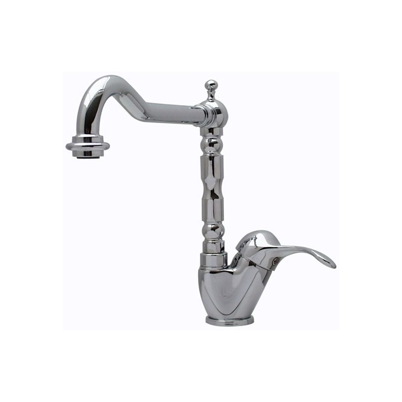 MIRO' rubinetto monocomando lavello monoforo laterale bocca stilizzata finitura cromo