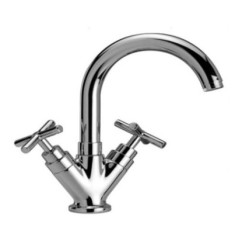 FOUR rubinetto monoforo lavabo con bocca girevole completo di scarico