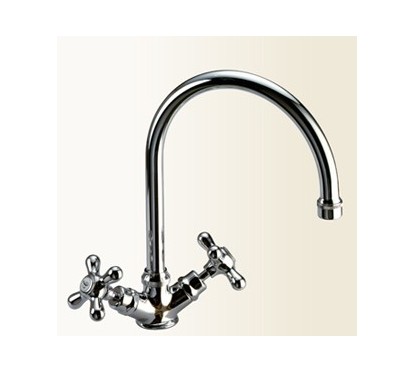 CLASSICI CUCINA Monoforo per lavello finitura cromo