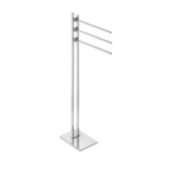 DIVA Piantana porta salviette in ottone cromato con 3 bracci mobili.