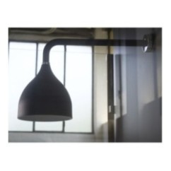 BLACK kit soffione cromoterapia con presa acqua e doccia finitura nero