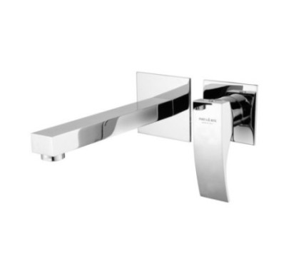 LASER Monocomando lavabo a muro connessione a ponte canna mm 160 finitura cromo