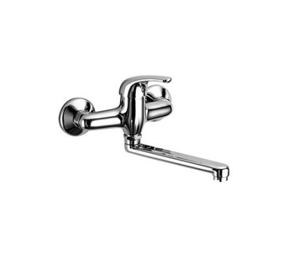 LINEA CUCINA Miscelatore per lavello a parete con canna pesante finitura vecchio bronzo