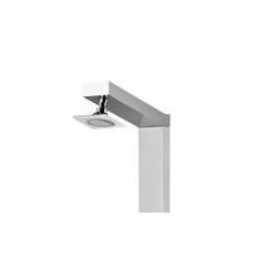 GEMINI pannello doccia senza miscelatore, soffione quadro finitura satinato