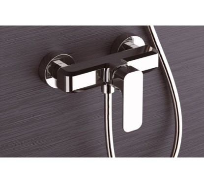 TIARA monocomando doccia esterno con kit doccia finitura cromo