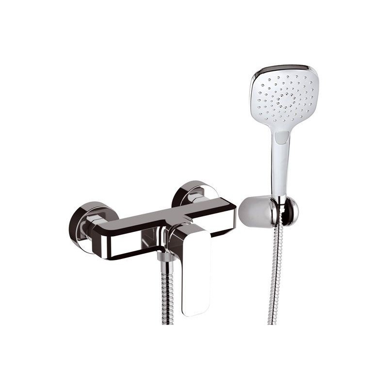 TIARA monocomando doccia esterno con kit doccia finitura cromo