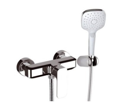 TIARA monocomando doccia esterno con kit doccia finitura cromo