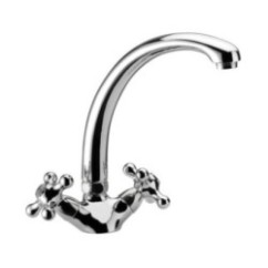 REVIVAL Monoforo lavello con bocca fusa girevole finitura cromo